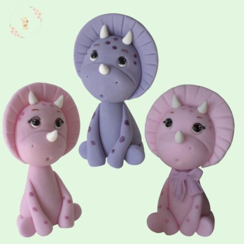 Cukor dínó figura – 8 cm – fiús/lányos változat (tortadísz)