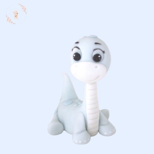 Cukor dínó figura – különleges kék dínó (10 cm) – kiegészítőkkel (tortadísz)