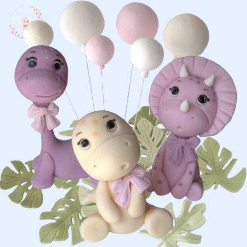 Cukor Baby dinó torta szettek (fiús és lányos) – 7-10 cm – fiús/lányos változat – több színben (tortadísz)