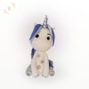 Cukor unikornis figura – 12 cm – kék színekben, ezüst részletekkel (tortadísz)
