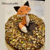 Róka figura tortára – kézműves cukordísz