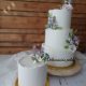 Szarkaláb cukorvirág ág – lilás fondant virág bimbókkal