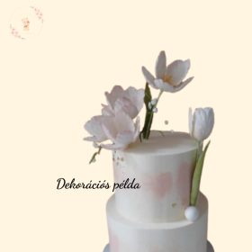   Tulipán cukorvirág – kézzel készült fondant virág tortadísz több színben (7 cm)
