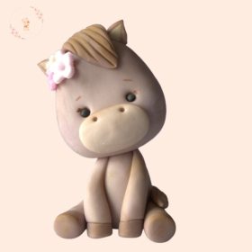    Cukor ló (csikó) tortafigura – farmos tortadísz (fiús/lányos)