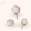 Rózsaszín cukor rózsa bimbó tortadísz – kézzel készített fondant virág
