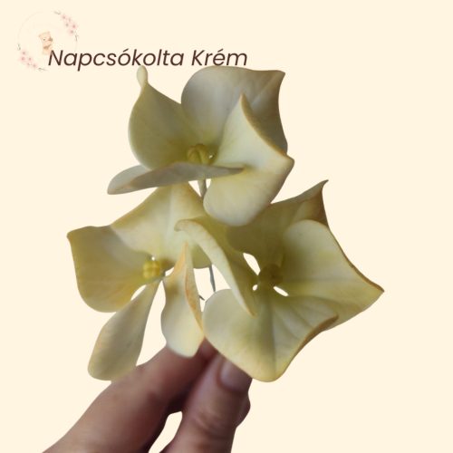 Cukor hortenzia tortadísz (4-4,5 cm) – kézzel készült, prémium minőség