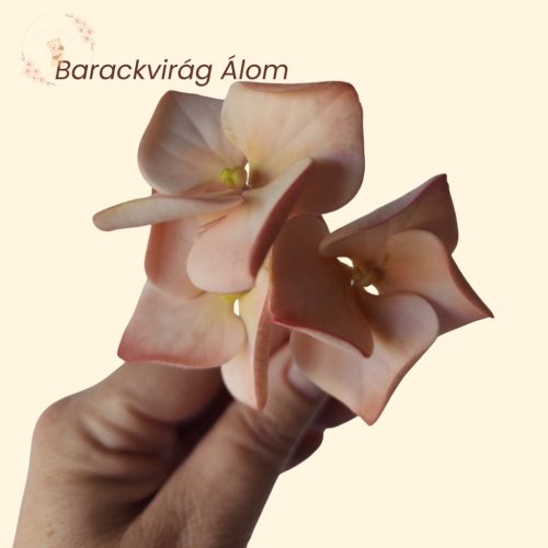 Cukor hortenzia tortadísz (4-4,5 cm) – kézzel készült, prémium minőség