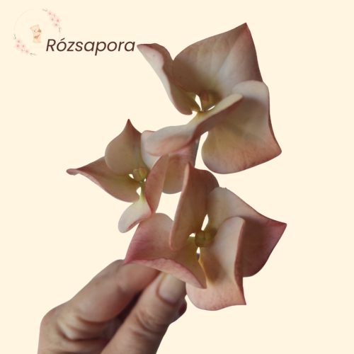 Cukor hortenzia tortadísz (4-4,5 cm) – kézzel készült, prémium minőség