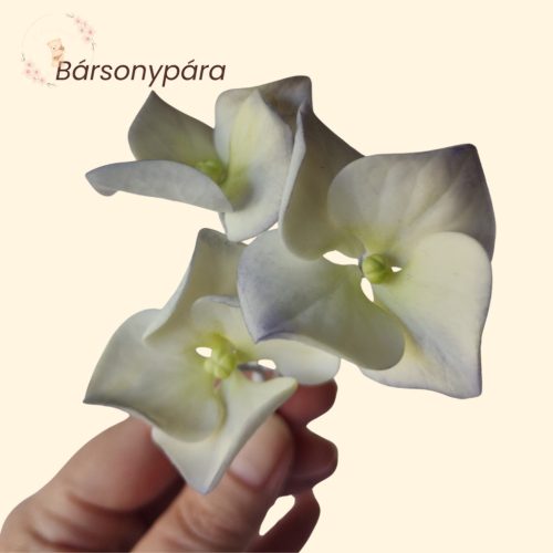 Cukor hortenzia tortadísz (4-4,5 cm) – kézzel készült, prémium minőség