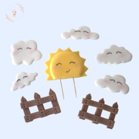 Farm égbolt dekor szett – Napocska és felhők