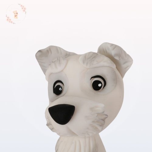 kézzel készült kutya tortadísz arcrészlet és textúra