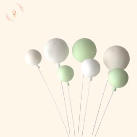   Cukor Lufi Tortadísz Szett – 7 db Beszúrható, Kézzel Készült Lufi Több Színkombinációban