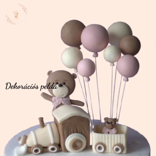 Cukor Lufi Tortadísz Szett – 7 db Beszúrható, Kézzel Készült Lufi Több Színkombinációban