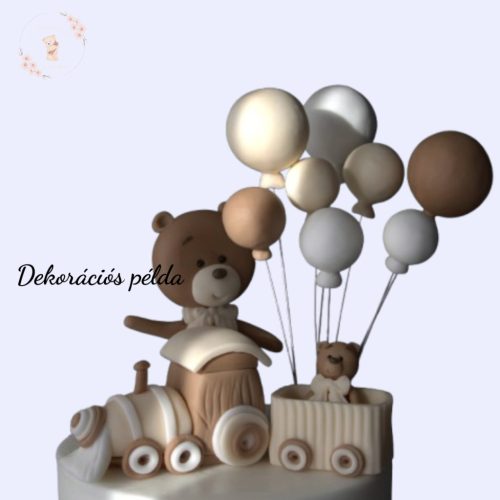 Cukor Lufi Tortadísz Szett – 7 db Beszúrható, Kézzel Készült Lufi Több Színkombinációban