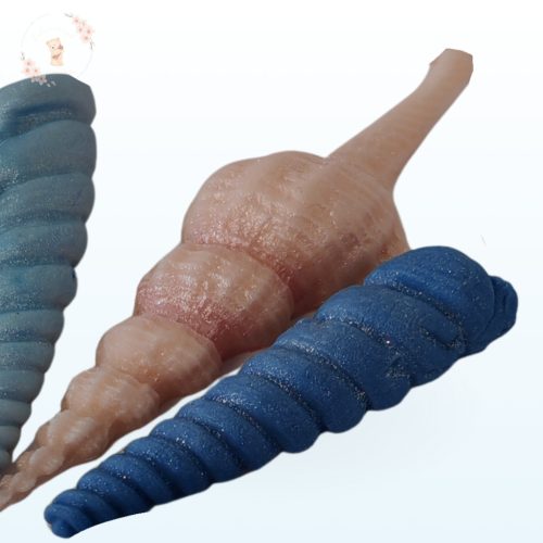 kagyló és csiga tortadíszek közelről