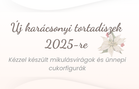 Új karácsonyi tortadíszek 2025-re – kézzel készült mikulásvirágok és téli cukorfigurák